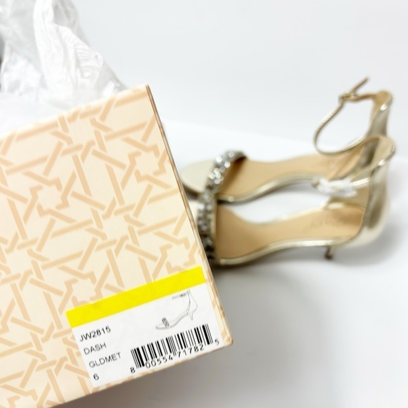 JEWEL BADGLEY MISCHKA WOMEN'S DASH KITTEN HEEL GLDMET SIZE 6 NEW - Picture 4 of 8